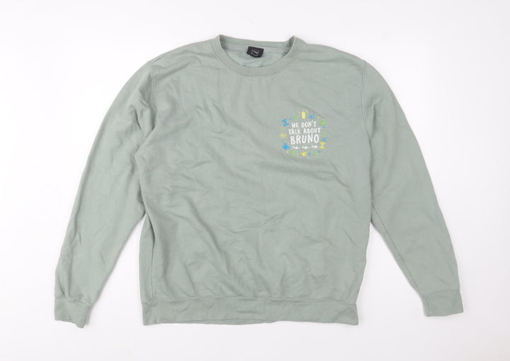 TEEQ Men's Green 'We Don't Talk About Bruno' Sweatshirt Size L