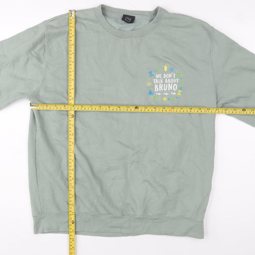 TEEQ Men's Green 'We Don't Talk About Bruno' Sweatshirt Size L