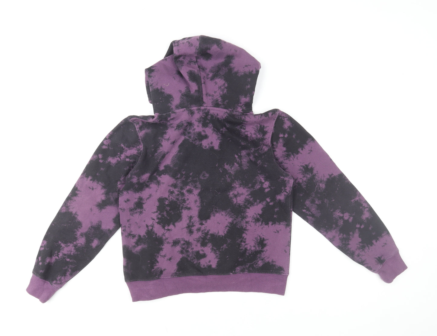 H&M Girls Purple Tie Dye Hoodie 11-12 Years Pullover Regular Fit