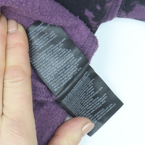 H&M Girls Purple Tie Dye Hoodie 11-12 Years Pullover Regular Fit