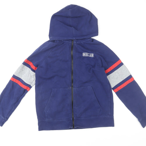 Nike Boys Blue Full Zip Hoodie L 147-158cm Cotton Blend