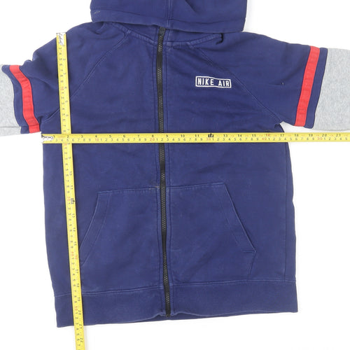 Nike Boys Blue Full Zip Hoodie L 147-158cm Cotton Blend