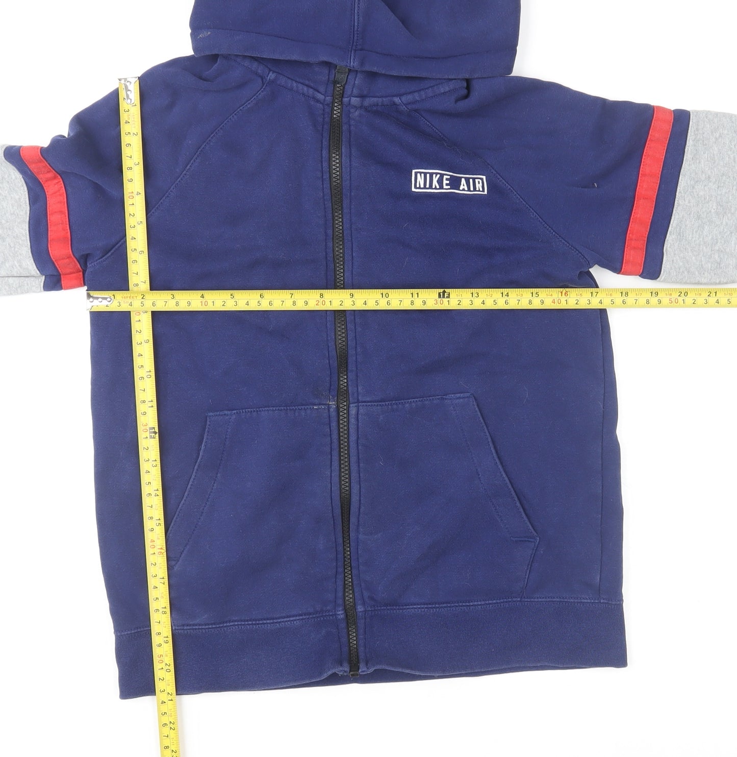 Nike Boys Blue Full Zip Hoodie L 147-158cm Cotton Blend