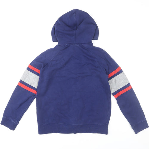 Nike Boys Blue Full Zip Hoodie L 147-158cm Cotton Blend