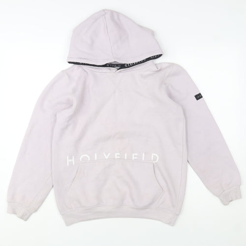 Holyfield Girls Beige Pullover Hoodie 10-12 Years Fleece Cotton Blend