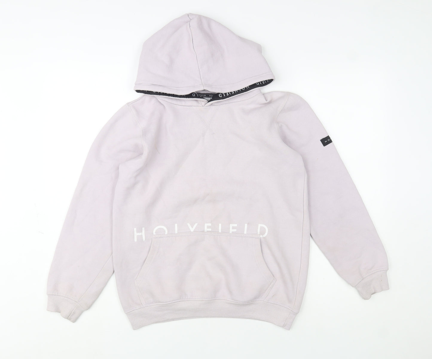 Holyfield Girls Beige Pullover Hoodie 10-12 Years Fleece Cotton Blend