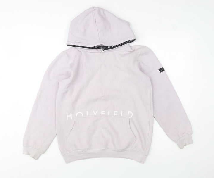 Holyfield Girls Beige Pullover Hoodie 10-12 Years Fleece Cotton Blend