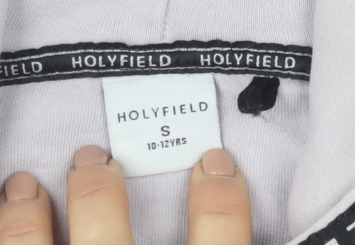Holyfield Girls Beige Pullover Hoodie 10-12 Years Fleece Cotton Blend
