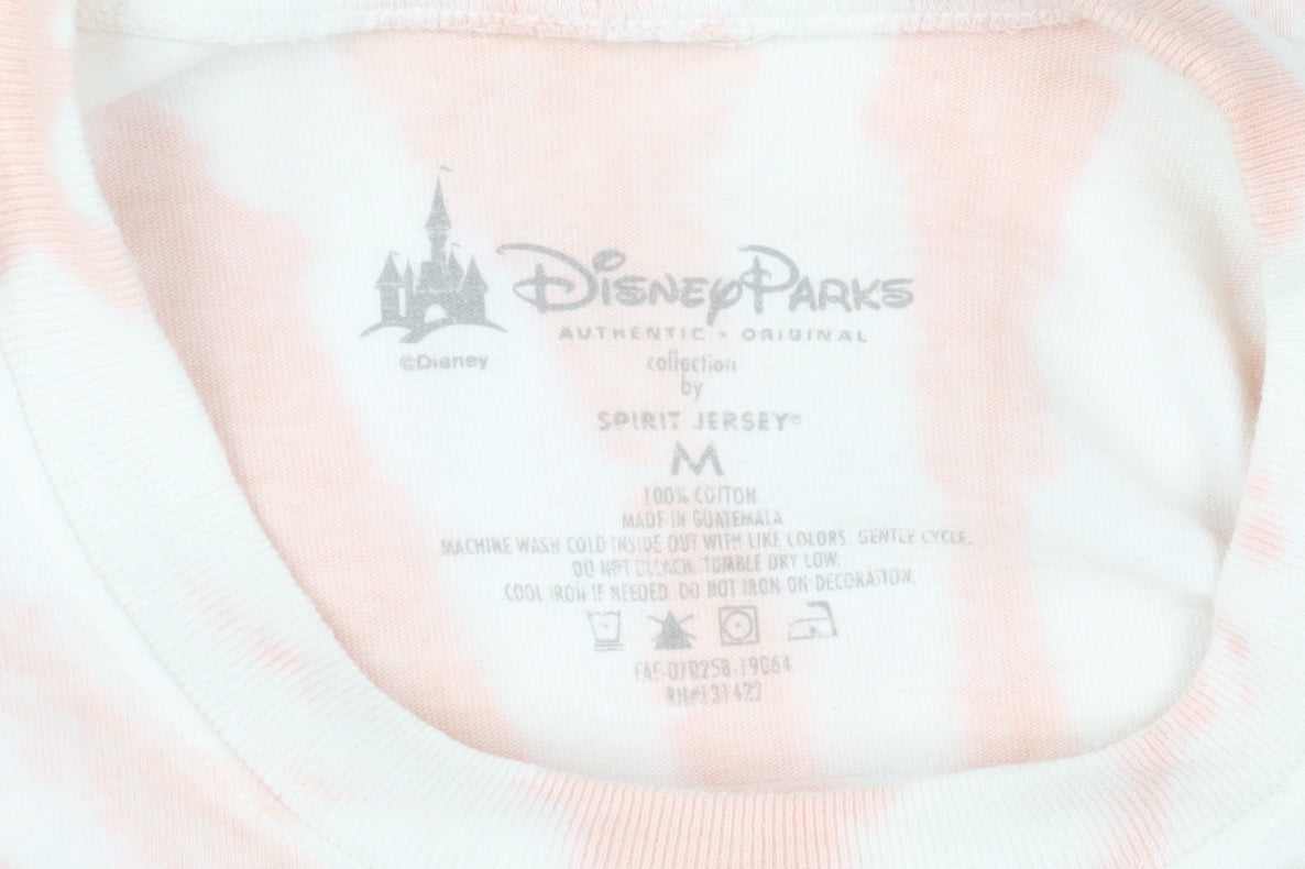 Disney Parks Unisex Pink Tie-Dye Glitter Logo Pullover Sweatshirt M
