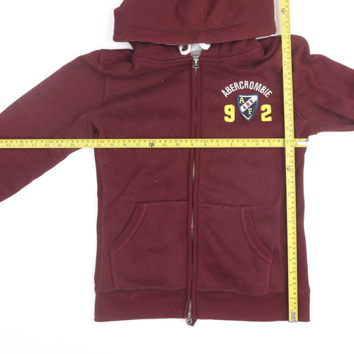 Abercrombie & Fitch Men's Red Full Zip Hoodie Size S