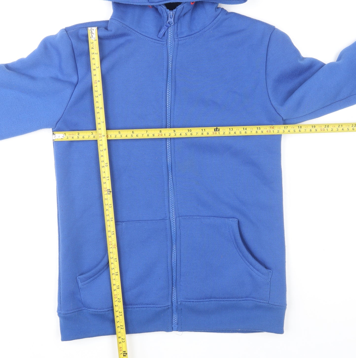 Mountain Warehouse Boys Blue Fleece Lined Hooded Full Zip Jacket 13 Years