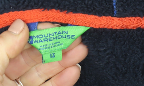 Mountain Warehouse Boys Blue Fleece Lined Hooded Full Zip Jacket 13 Years