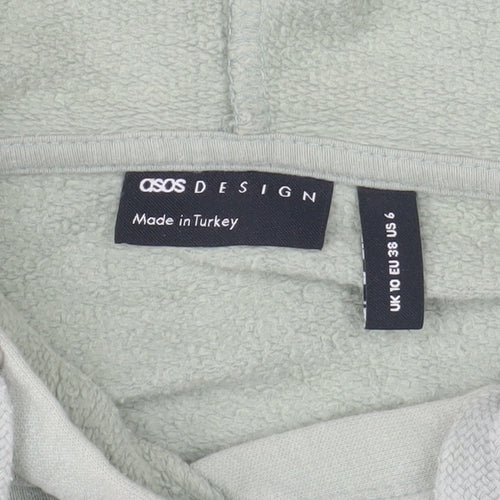 ASOS Design Women’s Green Hoodie UK 10 Cotton Pullover