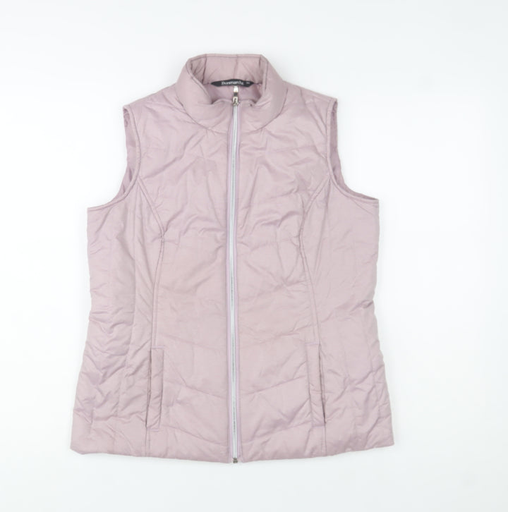 Bonmarché Women Pink Size 10 Padded Lightweight Zip Waistcoat