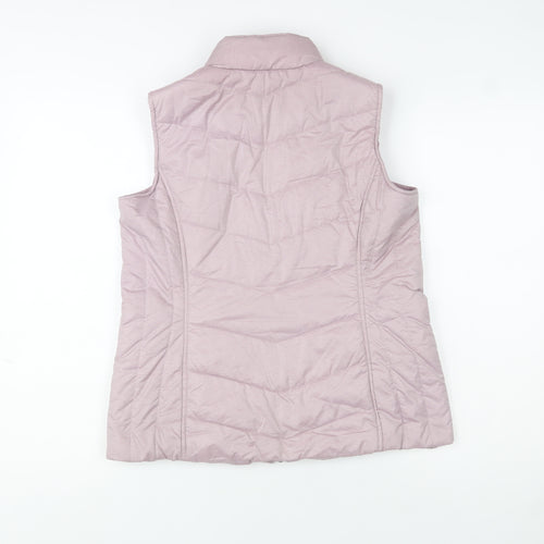 Bonmarché Women Pink Size 10 Padded Lightweight Zip Waistcoat
