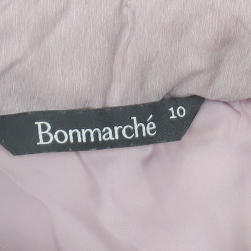 Bonmarché Women Pink Size 10 Padded Lightweight Zip Waistcoat