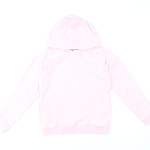 FatFace Girls Pink Pullover Hoodie 10-11 Years Graphic Print Cotton Blend