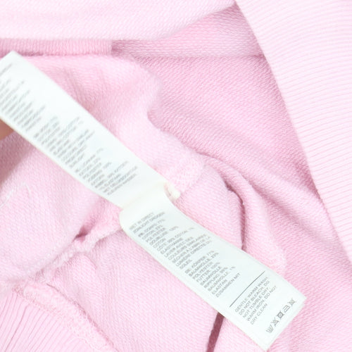 FatFace Girls Pink Pullover Hoodie 10-11 Years Graphic Print Cotton Blend