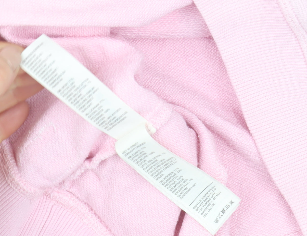 FatFace Girls Pink Pullover Hoodie 10-11 Years Graphic Print Cotton Blend