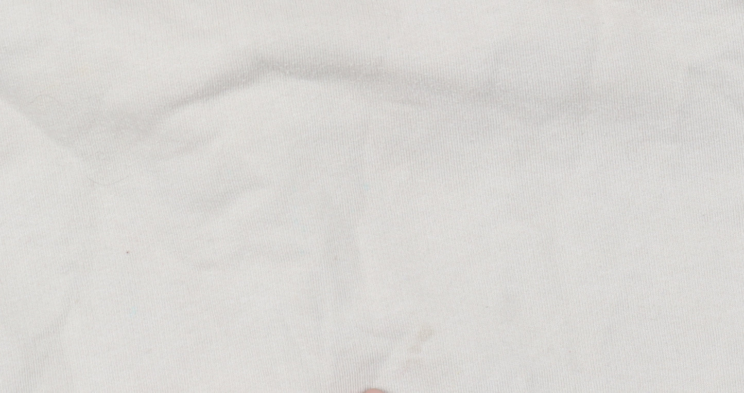 Timberland Women Beige Crew Neck Logo Pullover Sweatshirt Size 10