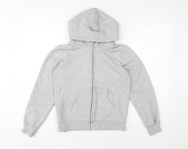 Bench Boys Grey Fleece Lined Zip Up Hooded Jacket 11-12 Years