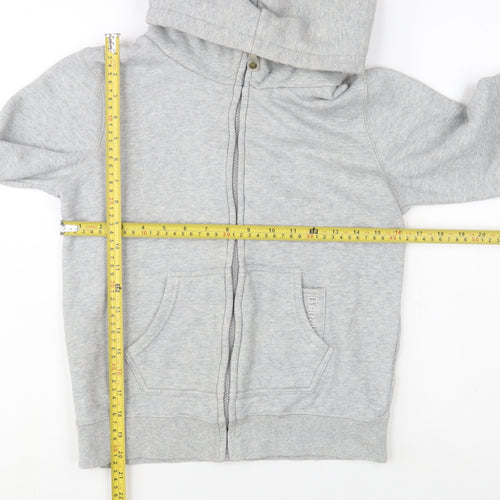 Bench Boys Grey Fleece Lined Zip Up Hooded Jacket 11-12 Years