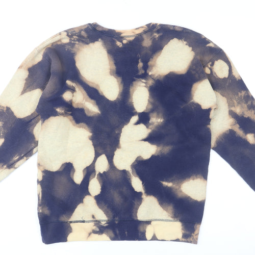 Hanes Women’s Beige & Black Tie Dye Pullover Sweatshirt XL Graphic Print