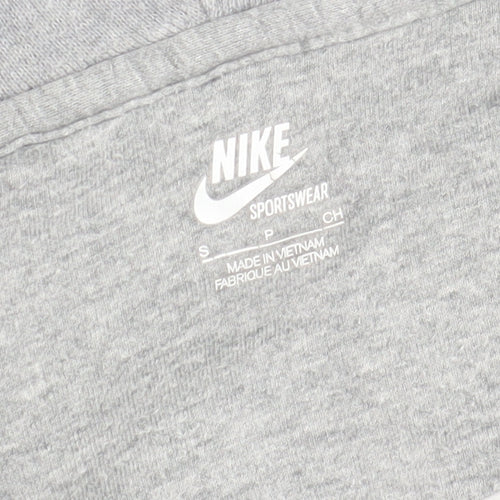 Nike Men's Grey Full Zip Hooded Sports Jacket Size S