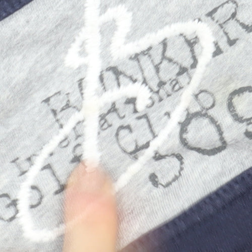 Zara Boys Blue Striped Henley Hoodie 9-10 Years Cotton Casual Top