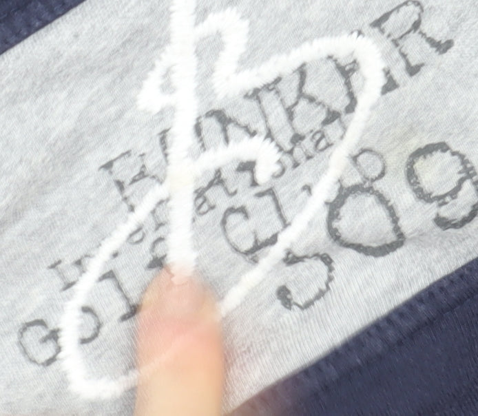 Zara Boys Blue Striped Henley Hoodie 9-10 Years Cotton Casual Top