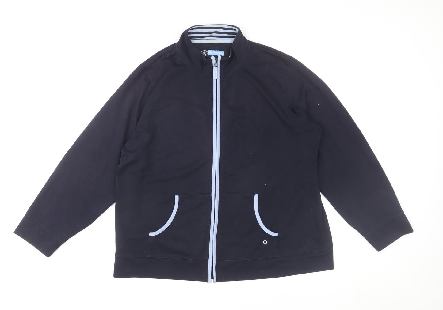 Bon Casual Men's Black Full Zip Track Jacket Size L Polyester Cotton