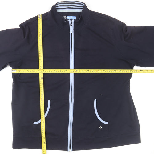 Bon Casual Men's Black Full Zip Track Jacket Size L Polyester Cotton