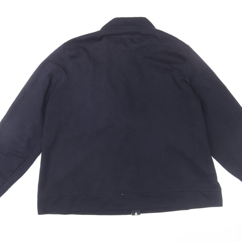 Bon Casual Men's Black Full Zip Track Jacket Size L Polyester Cotton