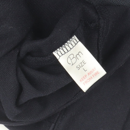 Bon Casual Men's Black Full Zip Track Jacket Size L Polyester Cotton