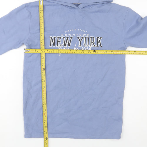 Candy Couture Girls Blue Pullover Hoodie 10 Years Graphic Print