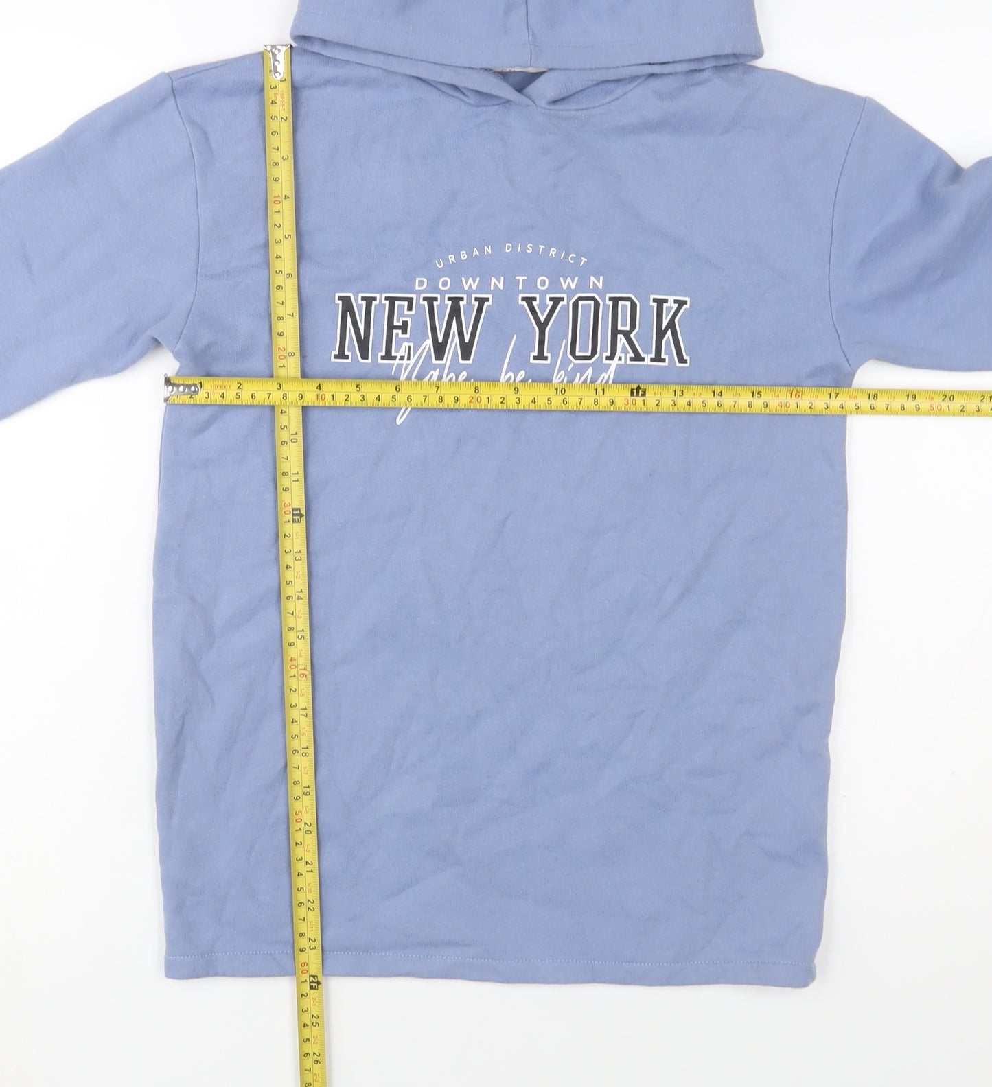 Candy Couture Girls Blue Pullover Hoodie 10 Years Graphic Print
