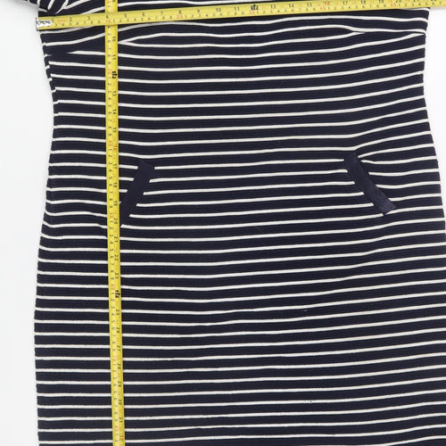 Marks and Spencer Women Blue Striped Shift Dress Size 14