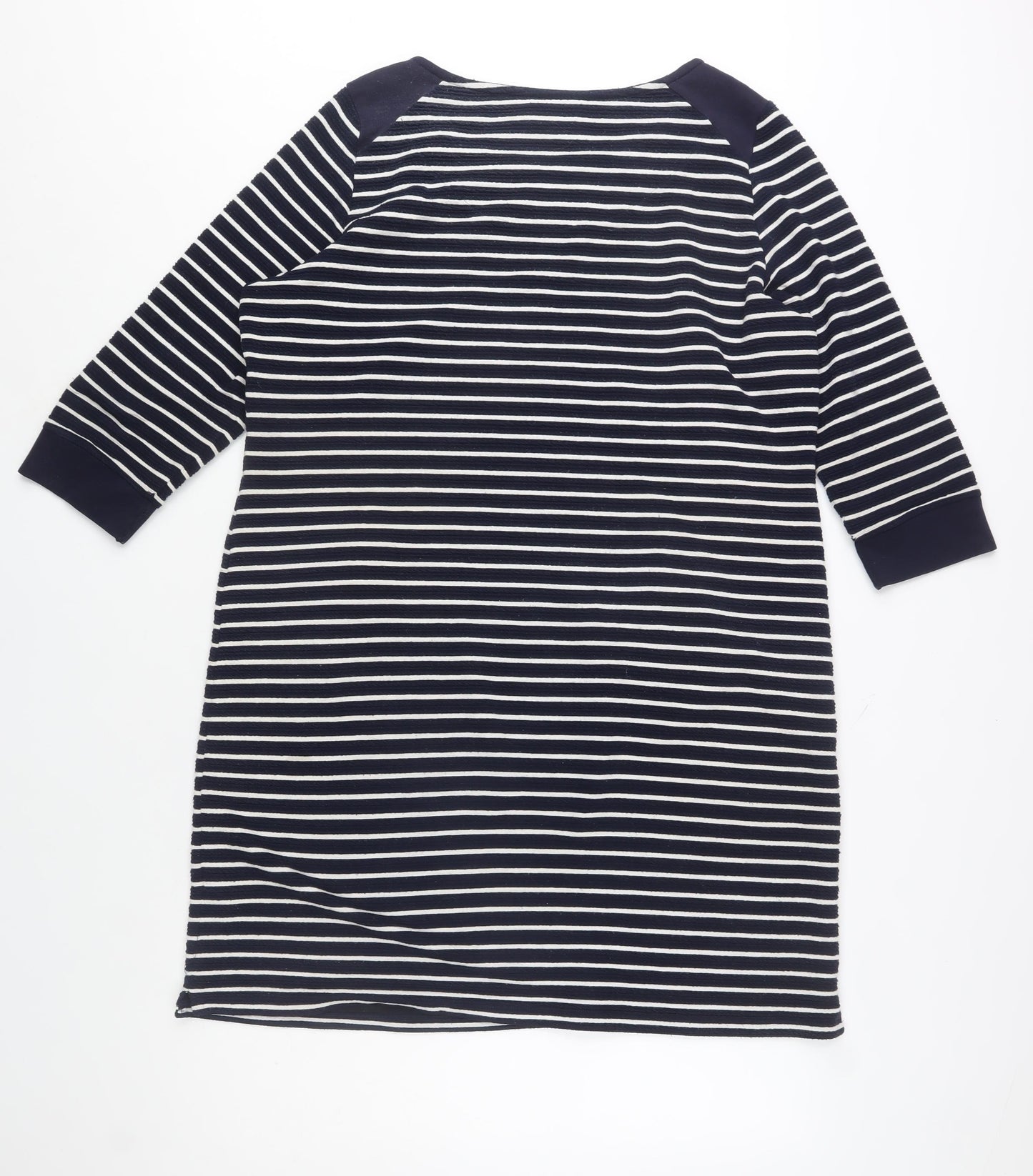 Marks and Spencer Women Blue Striped Shift Dress Size 14