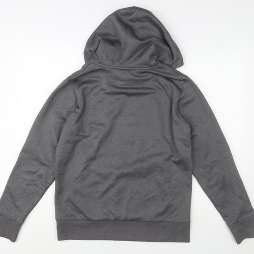 Under Armour Mens Grey Pullover Hoodie M ColdGear Logo Sportswear