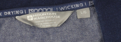 Mountain Warehouse Men's Blue Striped Polo Shirt Size L Quick Dry