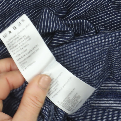 Mountain Warehouse Men's Blue Striped Polo Shirt Size L Quick Dry