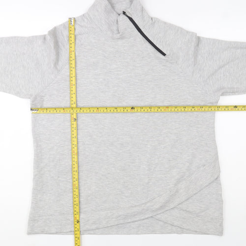 Aurique Women’s Grey 1/4 Zip Pullover Sweatshirt Size L