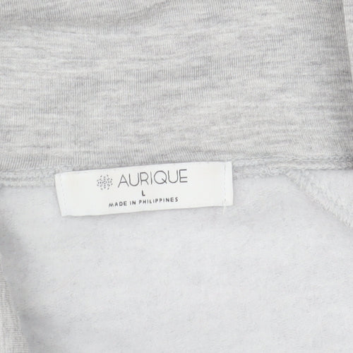 Aurique Women’s Grey 1/4 Zip Pullover Sweatshirt Size L