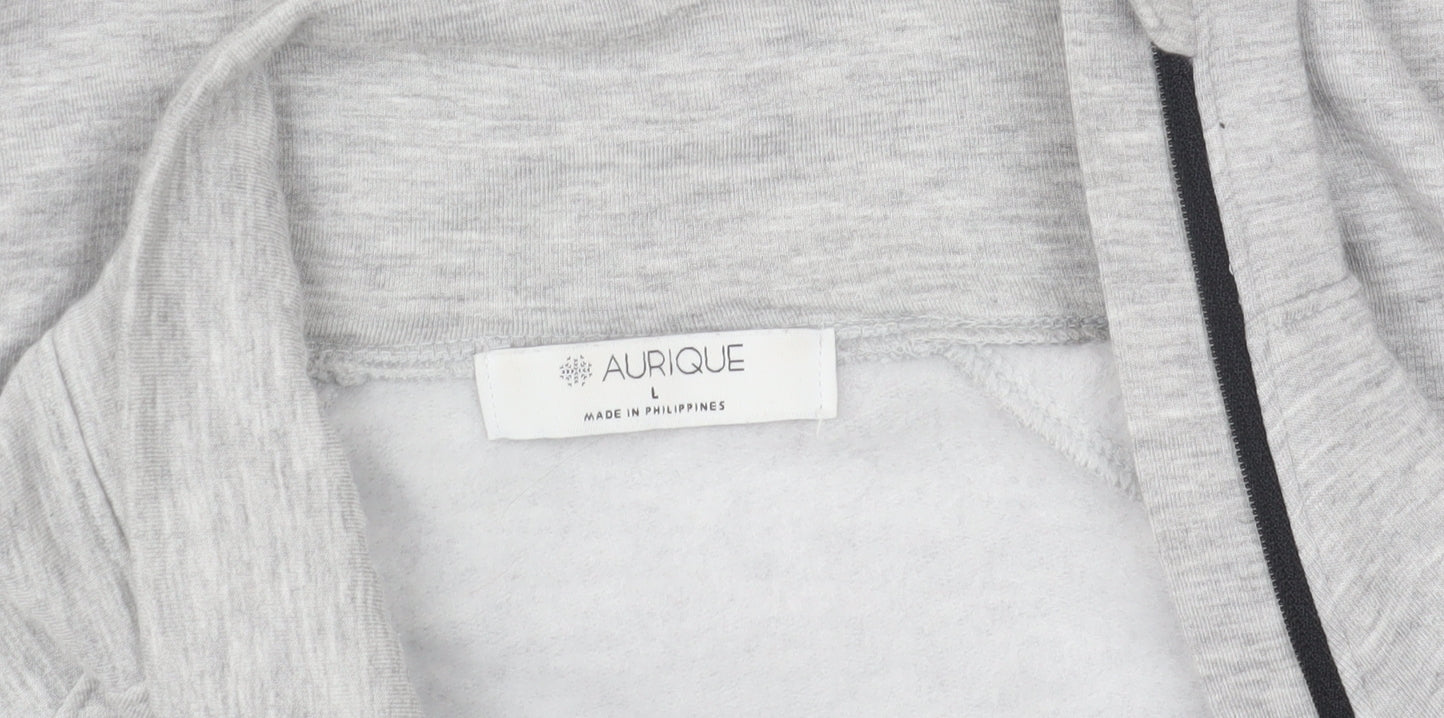 Aurique Women’s Grey 1/4 Zip Pullover Sweatshirt Size L