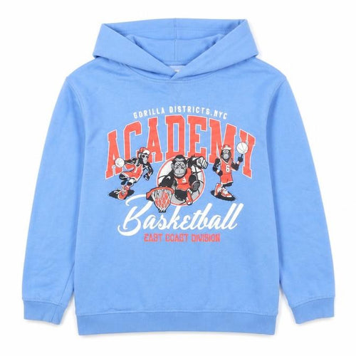 Primark Boys Blue Basketball Print Pullover Hoodie 13-14 Years 164cm