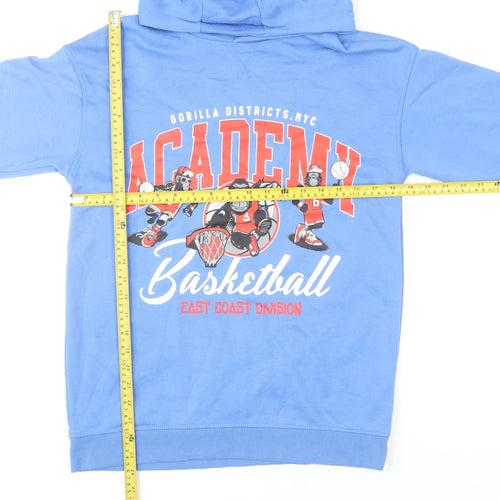 Primark Boys Blue Basketball Print Pullover Hoodie 13-14 Years 164cm