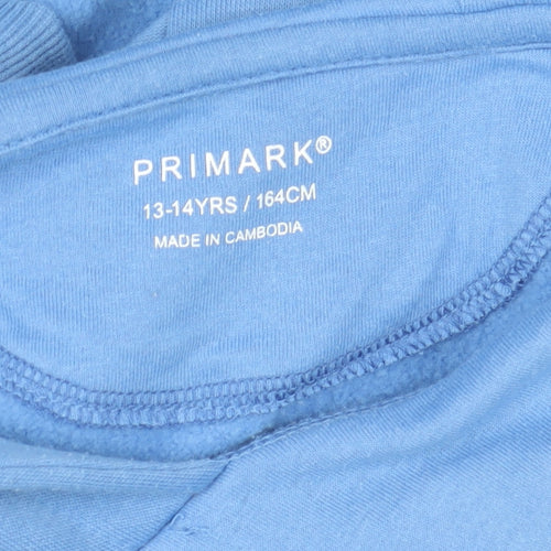 Primark Boys Blue Basketball Print Pullover Hoodie 13-14 Years 164cm