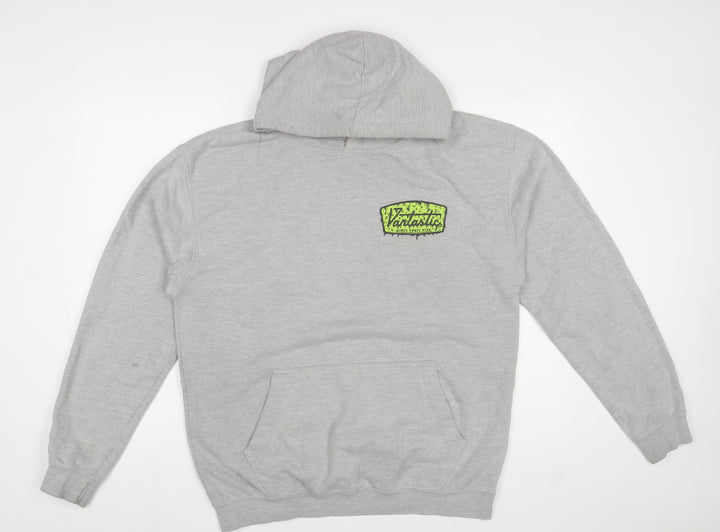 Avidsbrands Mens Grey Pullover Hoodie L Graphic Logo Sweatshirt