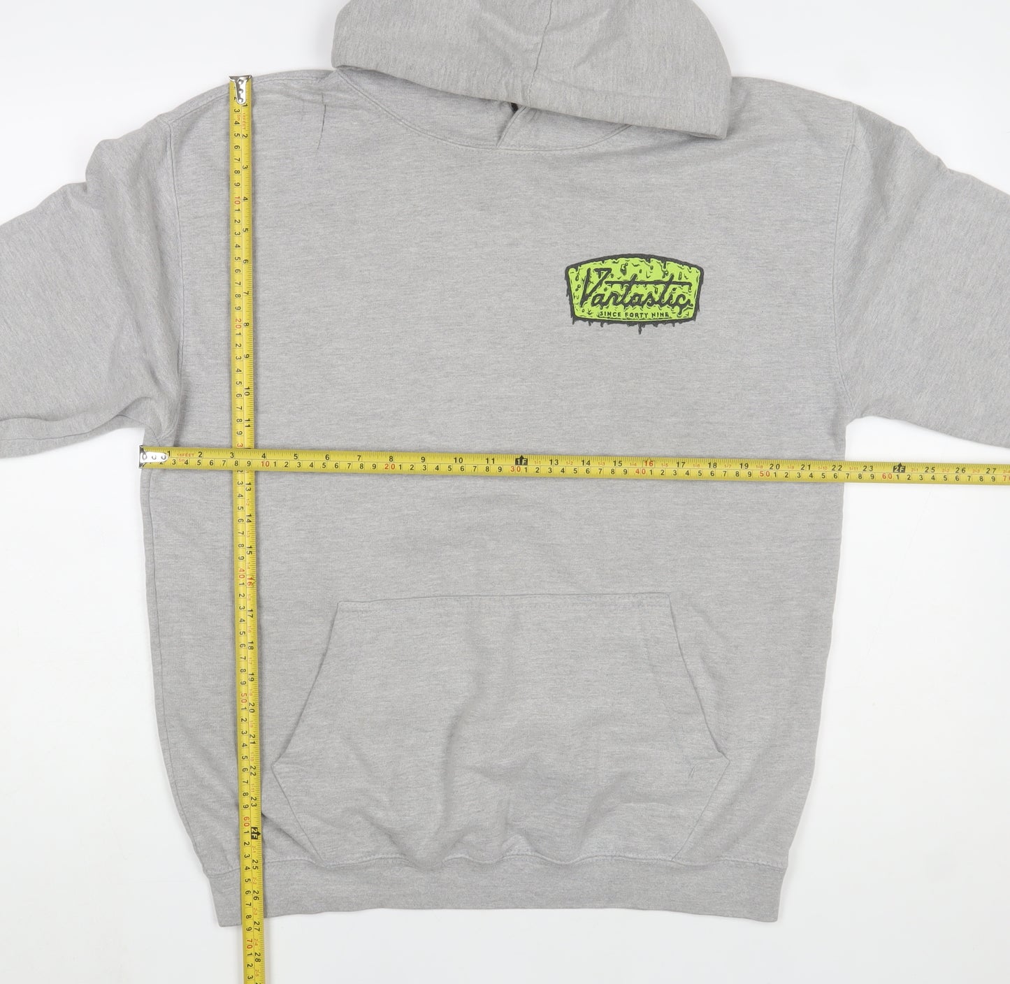Avidsbrands Mens Grey Pullover Hoodie L Graphic Logo Sweatshirt