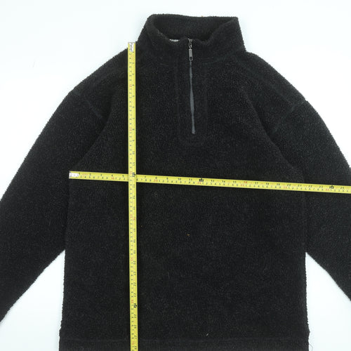 Mackays Men's Black Fleece 1/4 Zip Pullover Sweatshirt Size S